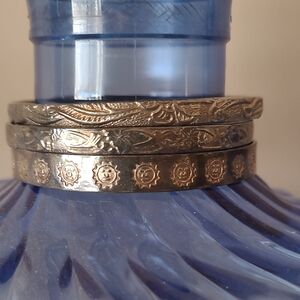 Silver Engraved Bangles